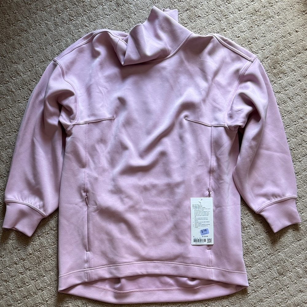Pink Cowl Neck Sweatshirt— Lululemon NWT